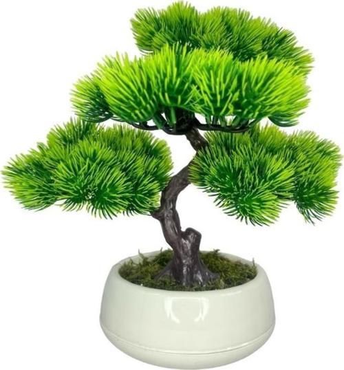 Bonsai Dekoratif Yapay Ağaç Yeşil Bonzai 35*30 cm