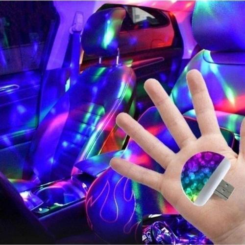 Araç Içi Oto Araba Disko Topu Sese Duyarlı Led Usb Led Lamba