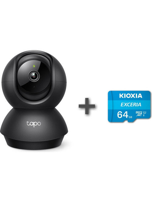 Tapo C211 2k 3mp Yatay ve Dikey Ev Güvenliği Wi-Fi Kamerası + Kioxia 64GB Exceria Micro Sdxc