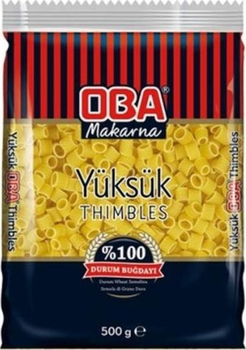 Oba Yüksük Makarna 500 Gr. (4'lü)