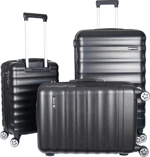 Delphin Siyah 3 Lü Valiz Seti