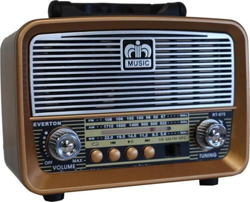 Rt-875 Bluetooth Fm-Usb-Tf-Aux Şarjlı Nostaljik Radyo