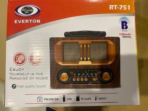 Rt-751 -Fm-Am-Sw-Usb-Tf Card-Aux Nostaljik Radyo