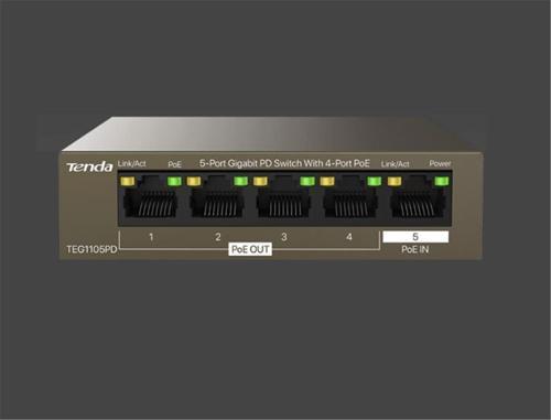 G0-5G-PoE 5 Port 4 Port Poe+ 10-100-1000 Switch Çelik Kasa POE Router