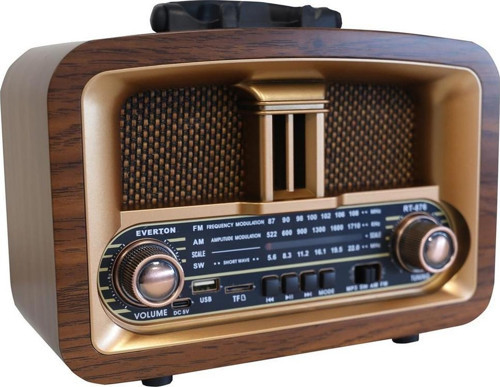 Rt-876 Bluetooth Fm-Usb-Tf-Aux Şarjlı Nostaljik Radyo