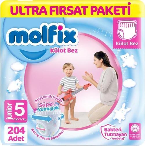 Külot Bebek Bezi 5 Beden Ultra Fırsat Paketi 68*3 204 Adet