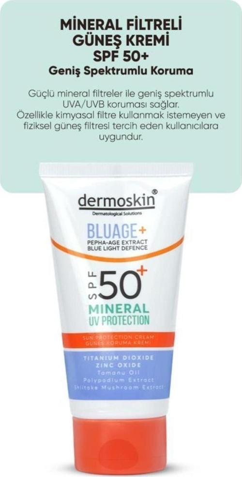 MİNERAL FİLTRELİ GÜNEŞ KREMİ SPF50 MAVİ IŞIK KORUMALI
