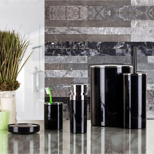 Lenox 5'li Banyo Aksesuar Set - Siyah
