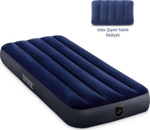 Intex Tek Kişilik Şişme Yatak + Intex Şişme Yastık Hediye
