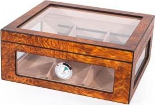 Camlı Nem Ölçerli Humidor PHUM0127
