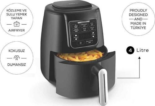 Air Pro Cook 3in1 XL 4 lt Black Silver Yağsız Fritöz