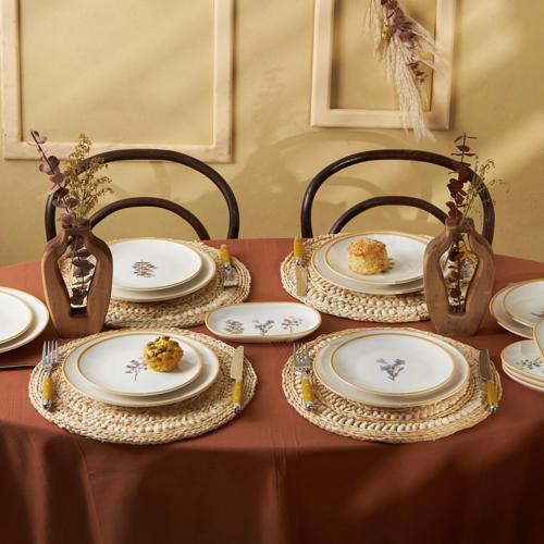 June Stoneware 18 Parça 6 Kişilik Kahvaltı/Servis Takımı