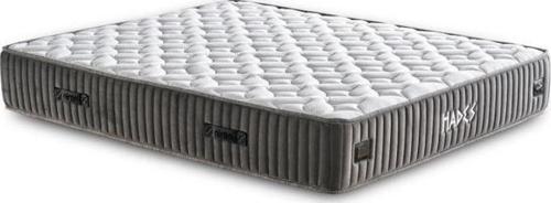 Hades Yatak 100x200 cm Tek Kişilik 30 cm Kalınlığında Paket Yaylı Lüks Yatak Orta Sert Gri Kumaş