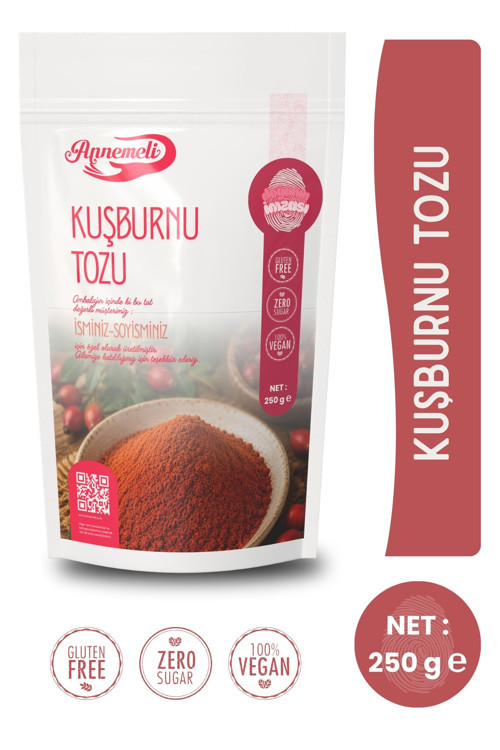 250 Gr Kuşburnu Çekirdeği Tozu Yerli Doğal ( Kuşburnunun Tamamı Öğültülmüştür.)