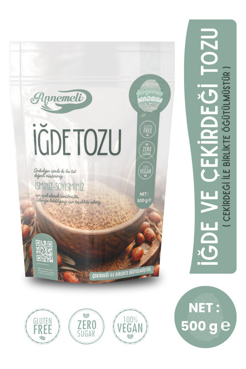 500 Gr Iğde Ve Çekirdeği Tozu ( Iğde Unu) % 100 Doğal Günlük Taze Öğütülür.