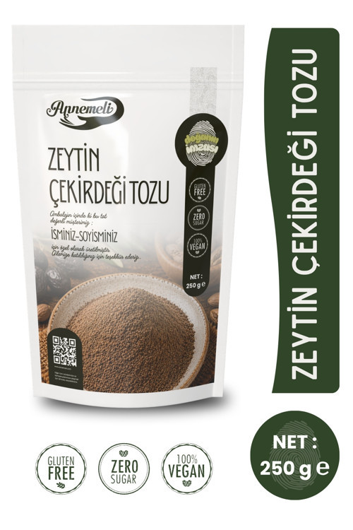250 Gr Zeytin Çekirdeği Tozu Taze Öğütülmektedir