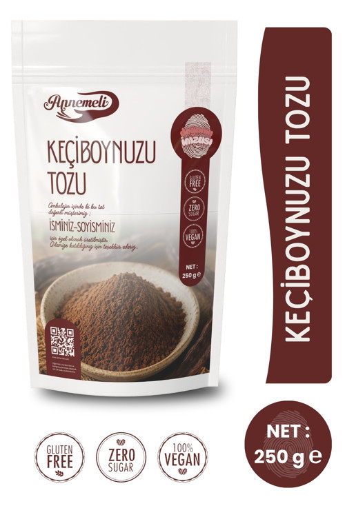 250 Gr Keçiboynuzu Tozu ( Unu ) Harnup Unu Bebek Ek Gıda Çekirdeği Ile Öğütülmüştür