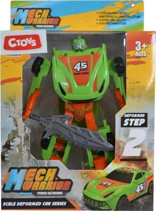 Robota Dönüşebilen Araba Yeşil Turuncu