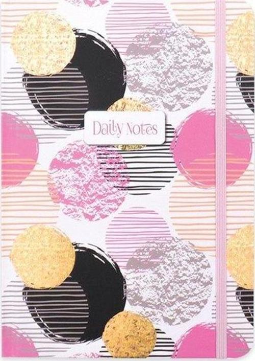 A5 80 Yaprak Çizgili Defter Daily Notes Bubbles - Siyahlı