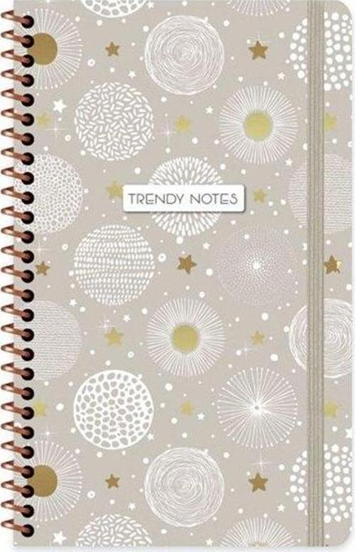 80 Yaprak Çizgili Defter Trendy Notes Beads - Gold