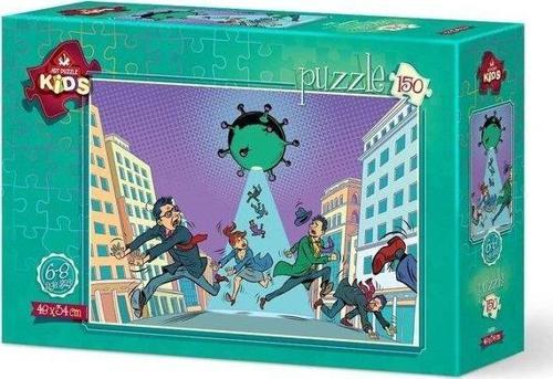 Art Çocuk Puzzle Virüsten Kaçış 150 Parça 5659