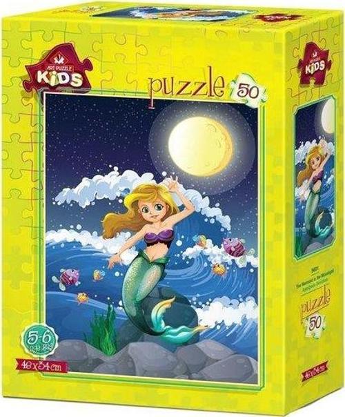 Art Çocuk Puzzle Ayışığında Denizkızı 50 Parça 5601