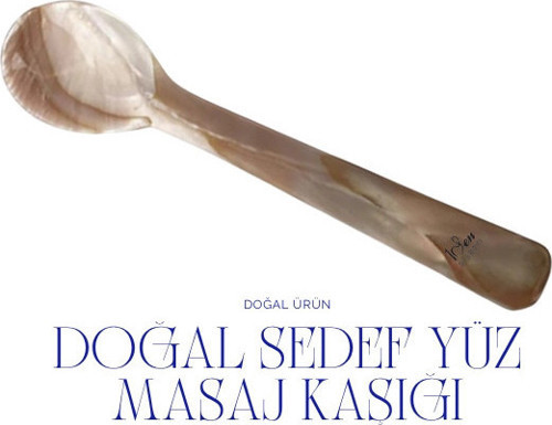 1senartbeauty Yüz Masaj Kaşığı Deniz Opal taşı %100 İnci Annesi