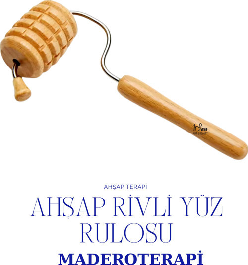Maderoterapi Rivli Rulo Ahşap Masaj Aleti