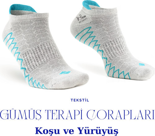 Gümüş Terapi Çorapları / Koşu & Yürüyüş (Mavi)