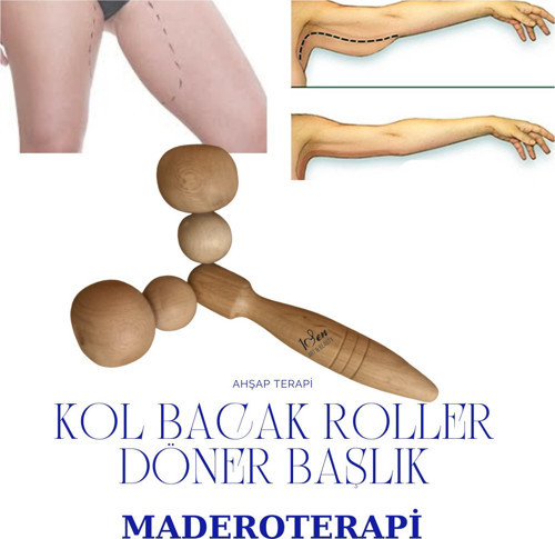 Maderoterapi İç Kol-Baldır- Bacak roller Ahşap Masaj Aleti