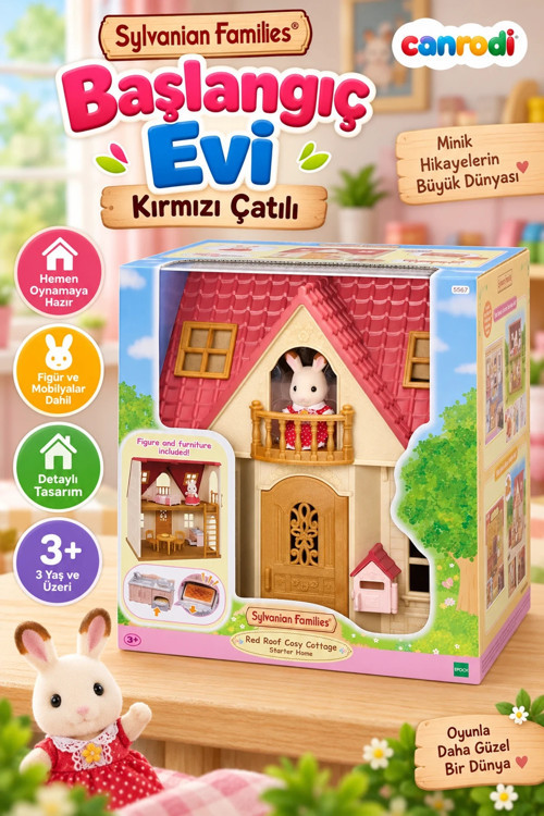 5567 Sylvanian Families Kırmızı Çatılı Başlangıç Evi +3 yaş