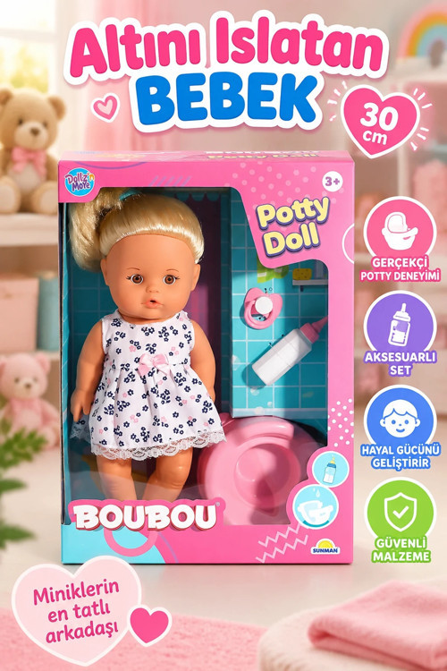 3452 Boubou Altını Islatan Bebek Seti 30 cm