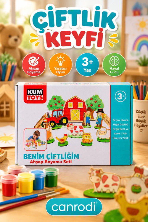 KM5898 KUMTOYS BENİM ÇİFTLİĞİM AHŞAP BOYAMA SETİ