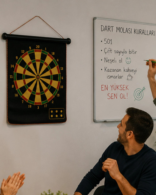 Katlanabilir Manyetik Dart Tahtası – 6 Manyetik Ok, Çocuk ve Yetişkin Kullanımına Uygun