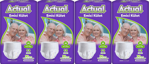Emici Külot Yetişkin Bezi M - Medium - Orta (Islaklık Göstergeli) 120 Adet