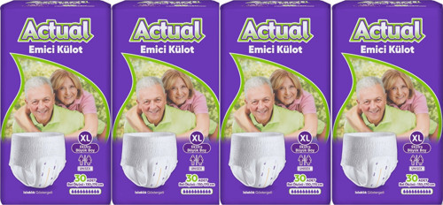 Emici Külot Yetişkin Bezi XL - Extra Large - Ekstra Büyük (Islaklık Göstergeli) 120 Adet