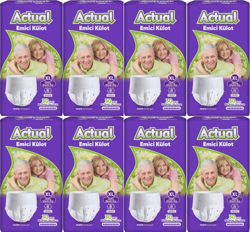 Emici Külot Yetişkin Bezi XL - Extra Large - Ekstra Büyük (Islaklık Göstergeli) 240 Adet