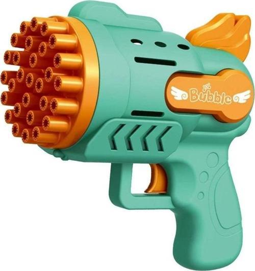 1 PCS VIP BLUE BUBBLES GUN 29 DELİKLİ ÇOKLU KÖPÜK ATAN TABANCA MAVİ KÖPÜK TABANCASI 2SOLİSYON HEDİYE