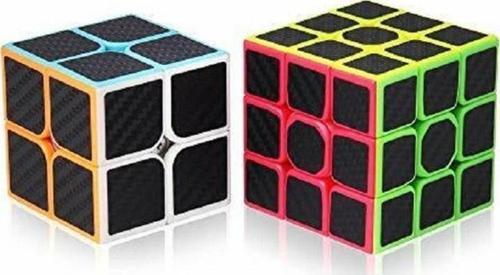 2 SET PROFESSIONAL QY SPEED CORBON FİBER CUBE VIP 2Lİ SET 2X2 ZEKA KÜPÜ 3X3 ZEKA KÜPÜ RUBİKS CUBE