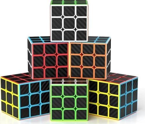 6 PCS PROFESSIONAL 3X3 QY SPEED CUBE 3X3 CORBON FİBER CUBE 6 ADET VIP 3X3 ZEKA KÜPÜ 3X3 RUBİKS CUBE