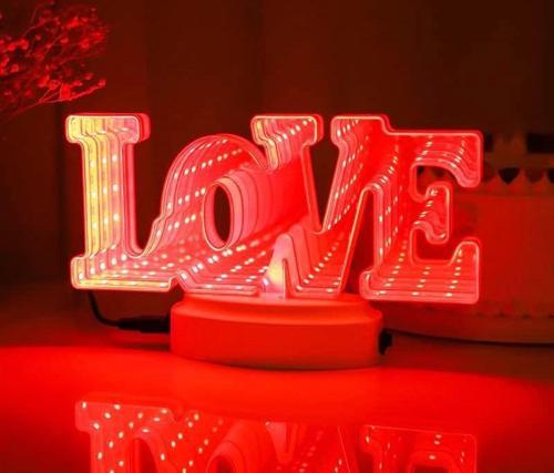 LOVE LED LİGHT 3D TUNNEL LAMP 3D IŞIKLI LOVE YAZISI USB+PİLLİ LED IŞIK DEKOR IŞIĞI YILBAŞI IŞIĞI