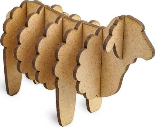 MAKET 3D AHŞAP MAKET KUZU AHŞAP BOYAMA MAKETİ NATUREL AHŞAP BOYAMA KUZU EĞİTİCİ OYUNCAK KUZU BOYAMA
