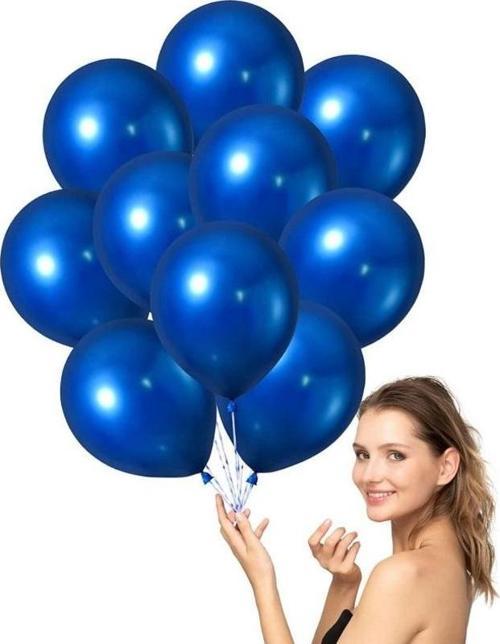 VIP 100 PCS SHINY METALLIC BLUE BALLOON VIP KALİTE PARLAK METALİK MAVİ BALON HELYUM GAZI UYUMLUDUR