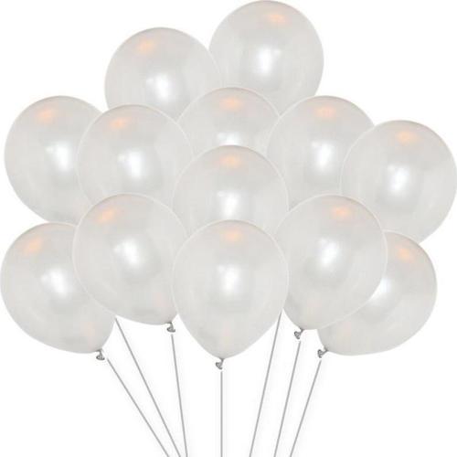 VIP 100 PCS SHINY METALLIC WHİTE BALLOON VIP KALİTE PARLAK METALİK BEYAZ BALON HELYUM GAZI UYUMLUDUR