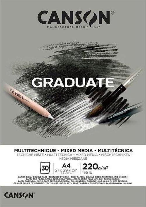 Graduate A4 Mix Media Blok Grey - 400110371