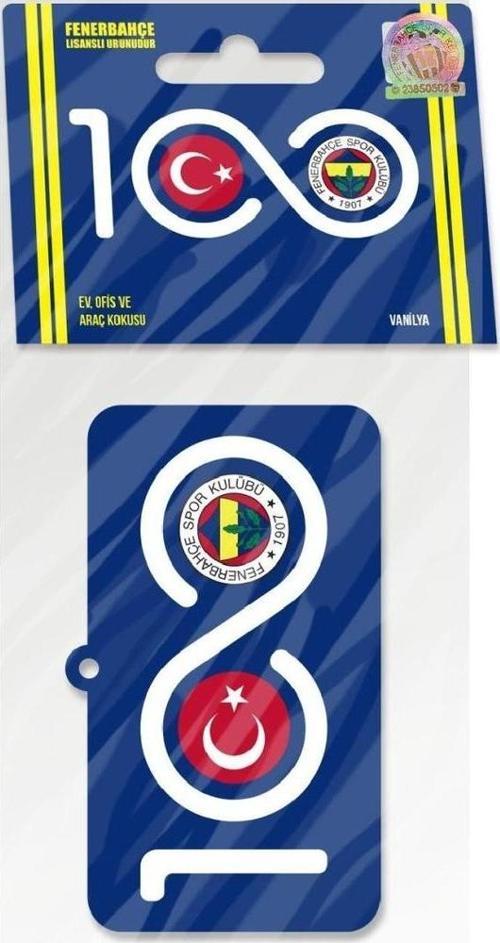Fenerbahçe 100 yıl  Logolu Lisaslı 5 Yıldızlı Taraftarlı  Armalı Asma Oto Kokusu