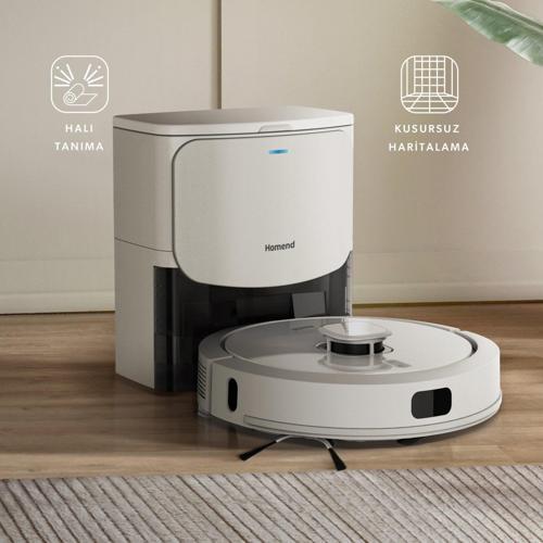 Alex Laser Power+ 1287H Toz Hazneli Moplu Halı Tanıyan Robot Süpürge