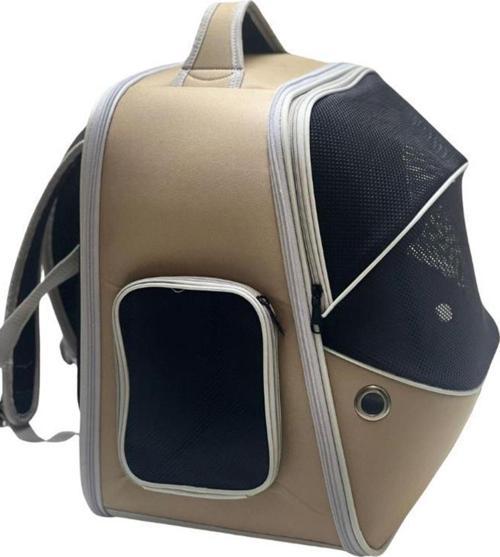 KEDİ VE KÖPEKLER İÇİN ÖNÜ FİLELİ ASTRONOT ÇANTA PEMBE