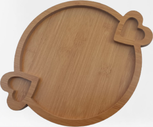 Sunum Tabak 12232 Tepsi Model Ahşap MDF Lam 1 Göz 4 Adet El Yapım