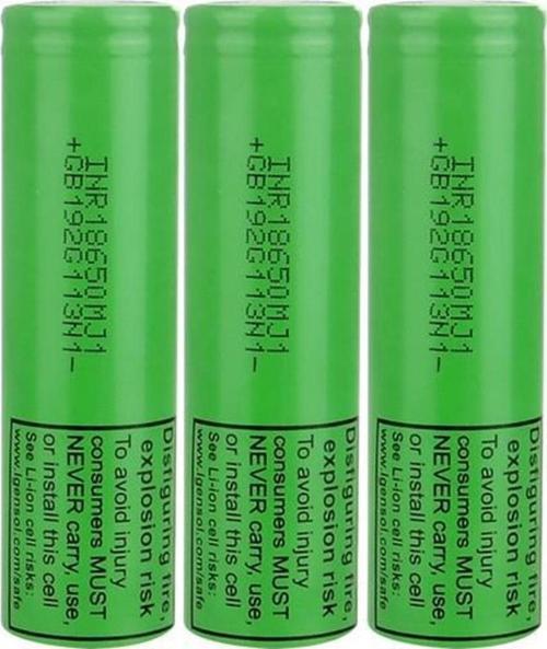 Chem INR18650MJ1 - 3.7V 3500mAh Li-ion Şarjlı Pil - 10A 3 Lü Paket